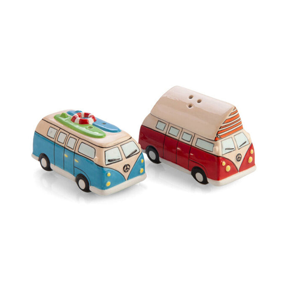 2pc Flavour Mates 3D Salt & Pepper Spice Shaker Duo Set Blue/Red Combi Vans