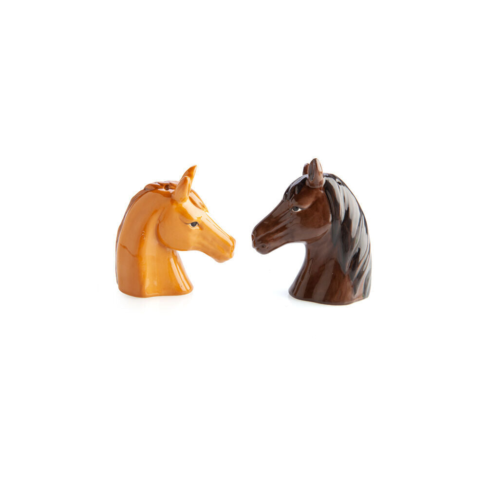 2pc Flavour Mates 3D Salt & Pepper Shaker Duo Set 7.5x4x8.5cm Horse Heads