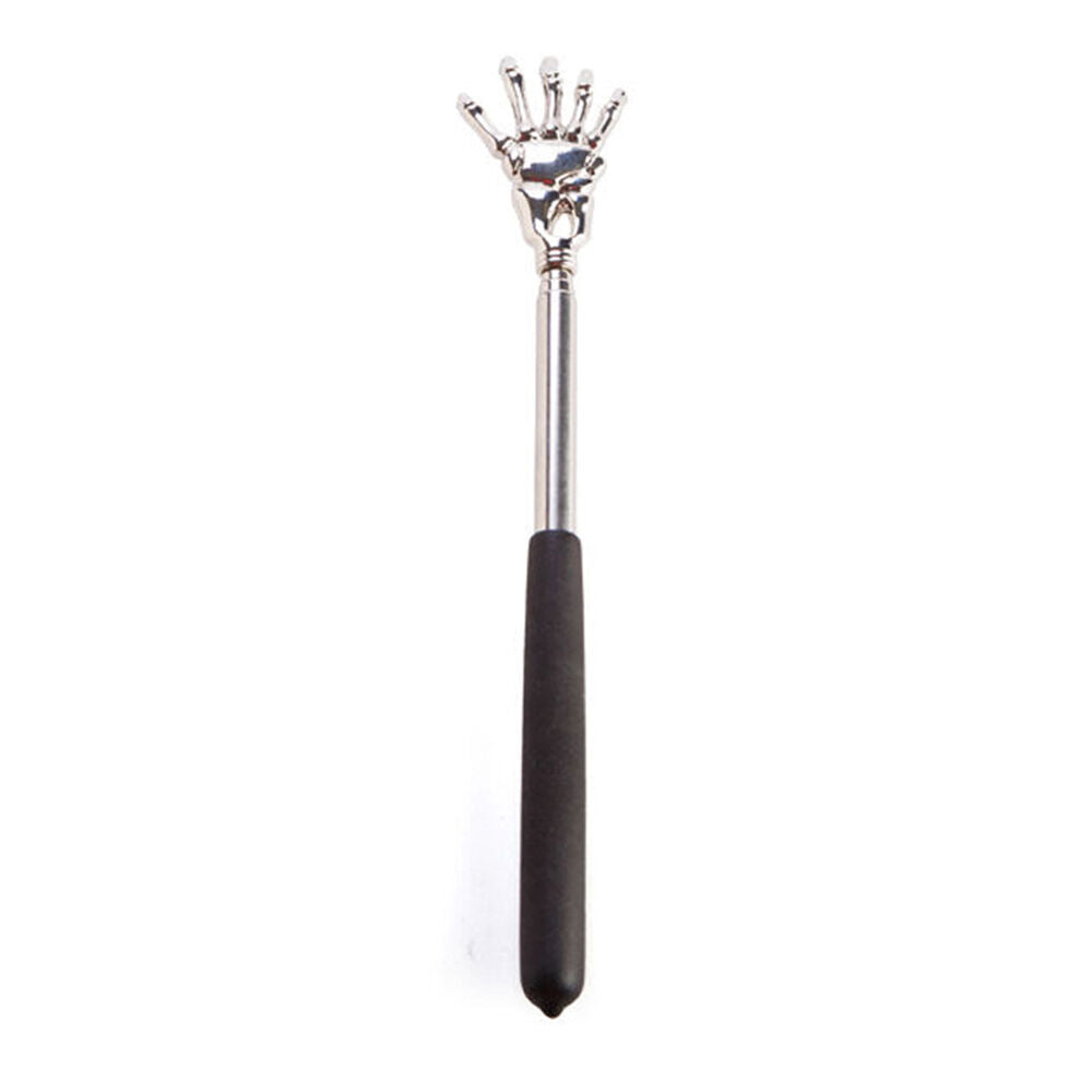 3PK MDI Expandable Skull Hand Non-Slip Back Scratcher 59.5x4x1cm Silver