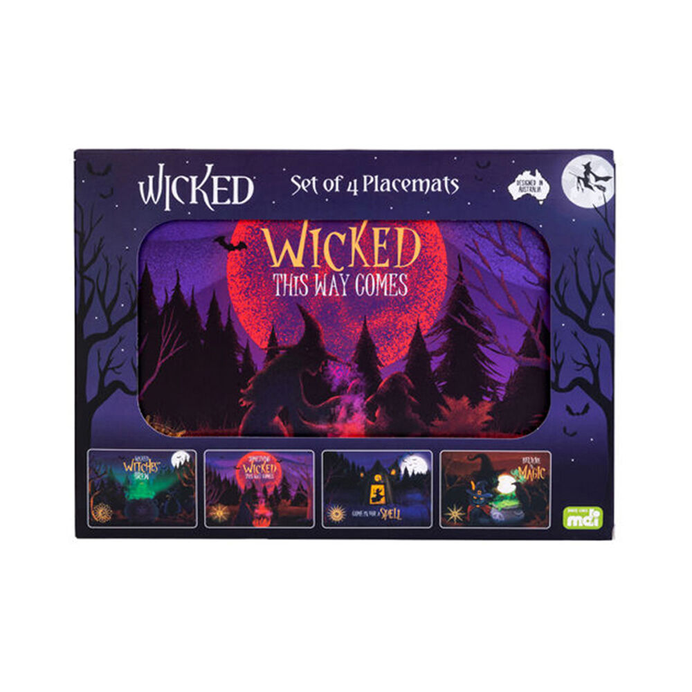 3x 4pc MDI Cord-Backed Heat-Resistant Placemat Set 29x21.5x0.5cm Wicked