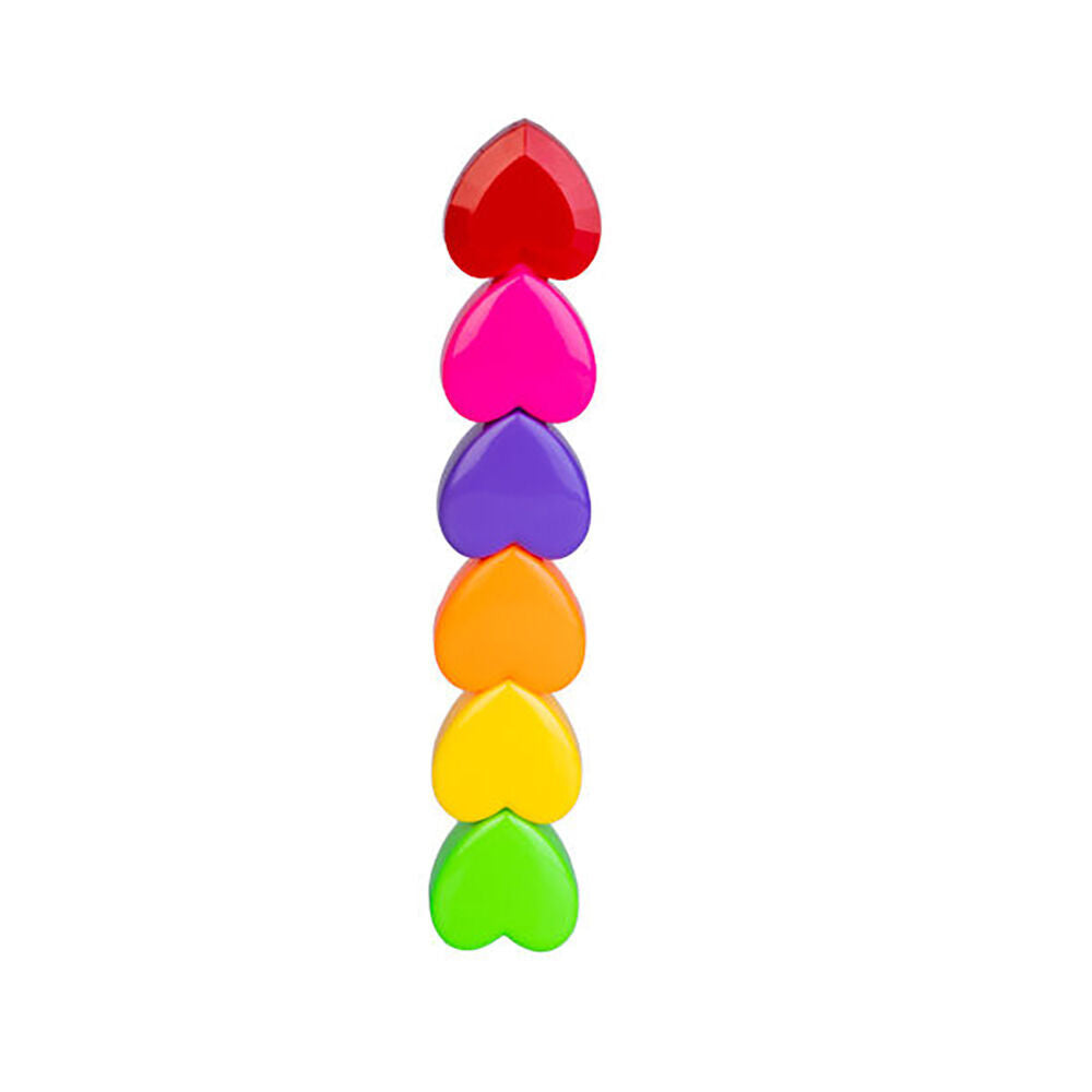 4PK MDI Stackable Highlighters Writing Stationery Heart Assorted
