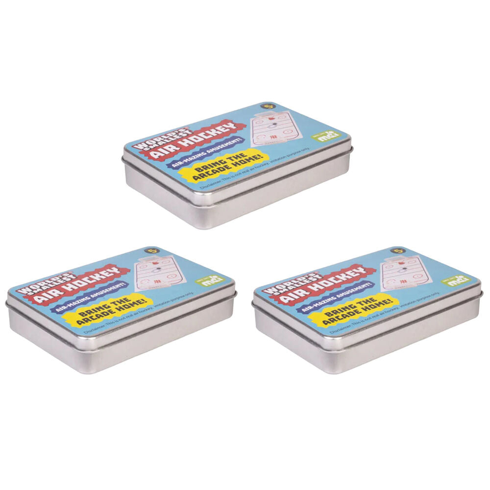 3PK Worlds Smallest Air Hockey Board Game Miniature Toy Set Kids/Children 5y+