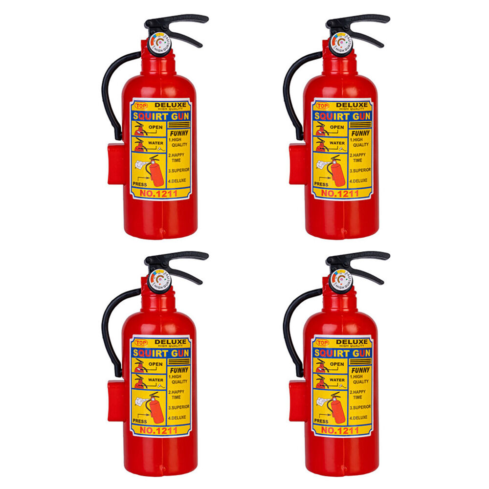 4PK Worlds Smallest World Fire Extinguisher Squirt Gun Miniature Toy Kids 6y+