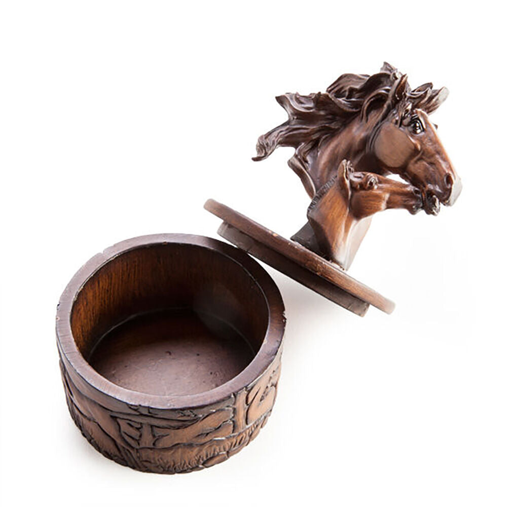 MDI Horse Trinket Box Traditional Wood Home Table Decor
