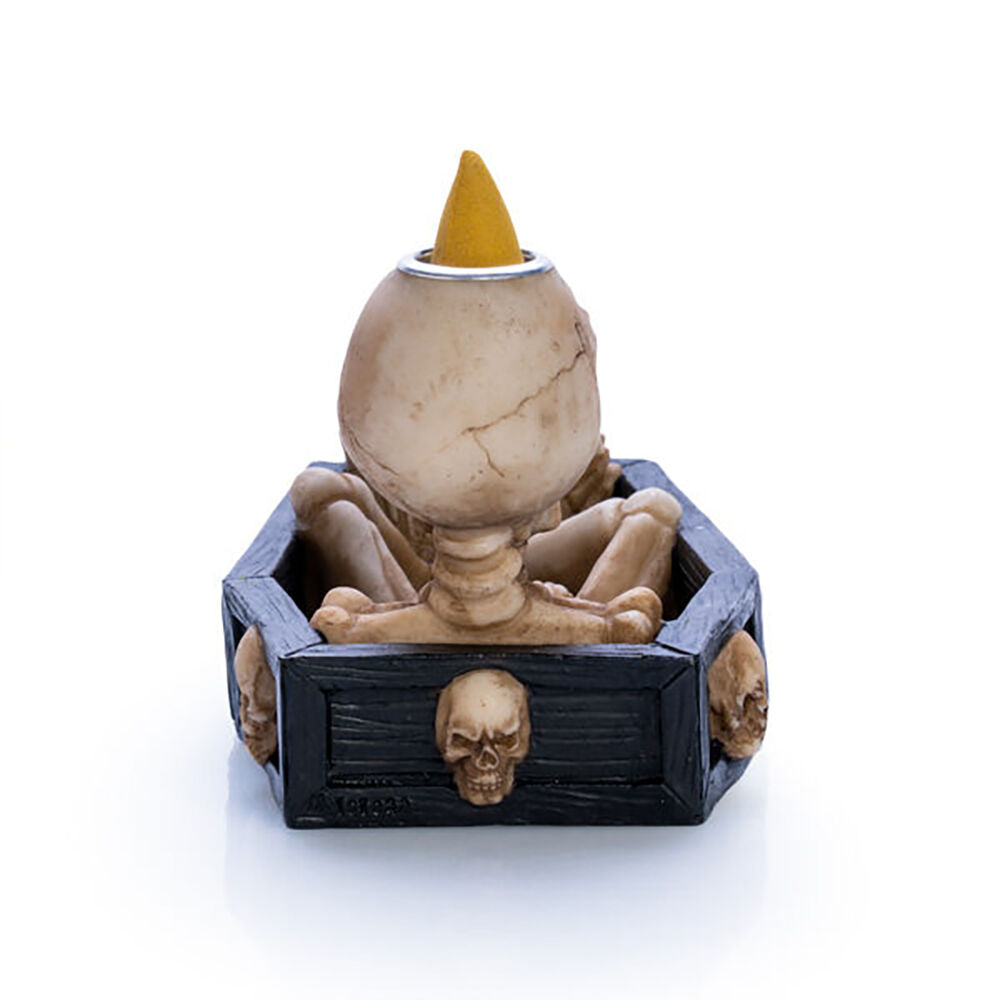 Mystical Worlds Cone Incense Burner/Backflow Skeleton Halloween Home Decor