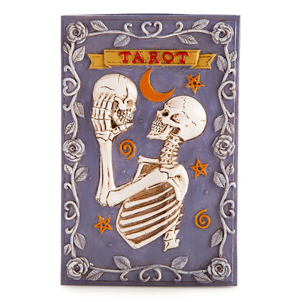 2PK Mystical Worlds Tarot Box Skeleton Jewellery Trinket Storage Home Decor