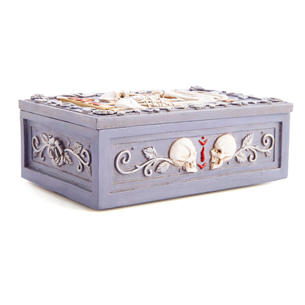 Mystical Worlds Tarot Box Skeleton Jewellery Trinket Storage Home Decor