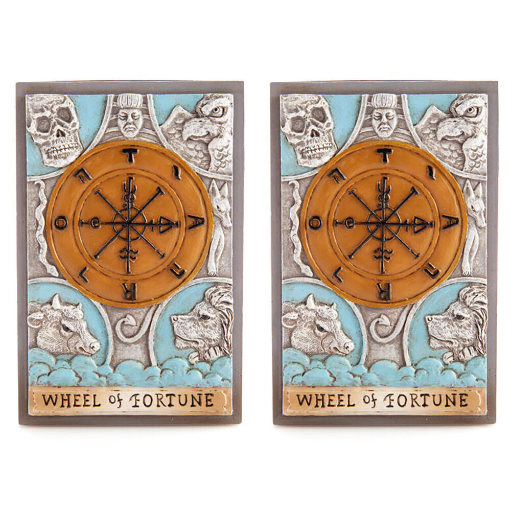 2PK Mystical Worlds Tarot Box Wheel of Fortune Jewellery Trinket Home Decor