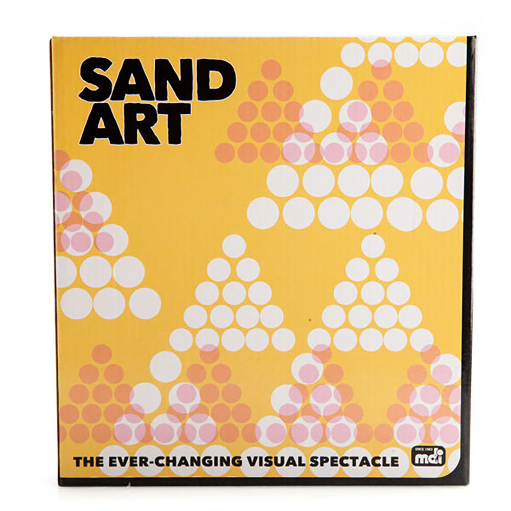MDI Moving Sand Art Round Desk Home Decor 25x25cm - Blue