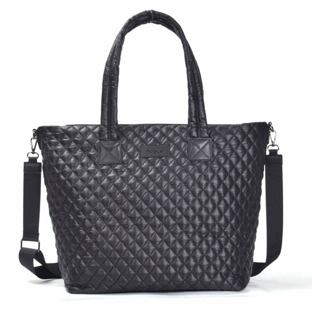 Tosca Metro Large Travel Tote Bag w/ Detachable Shoulder Strap Black