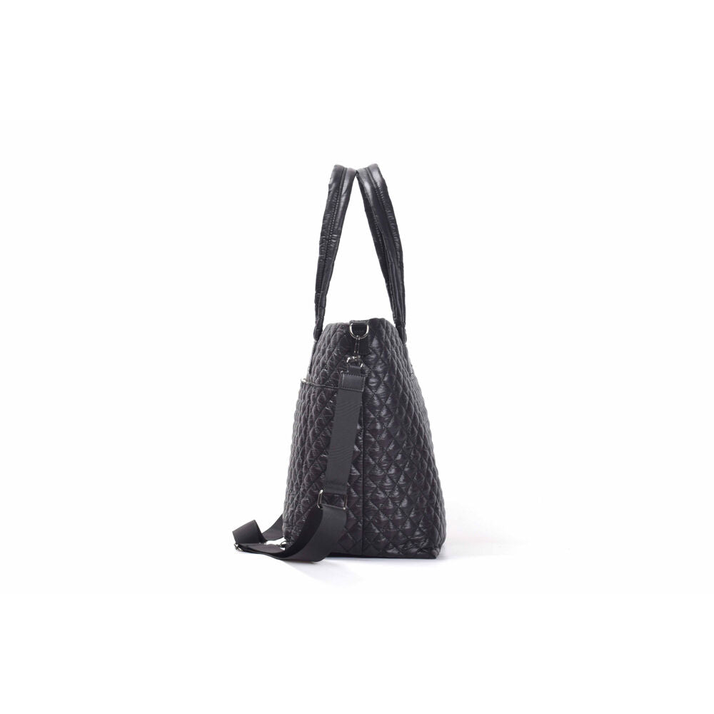 Tosca Metro Large Travel Tote Bag w/ Detachable Shoulder Strap Black