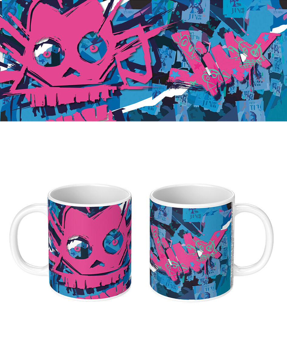 4PK Impact Rock Merchandise Arcane League of Legends Jinx Coffee Mug White