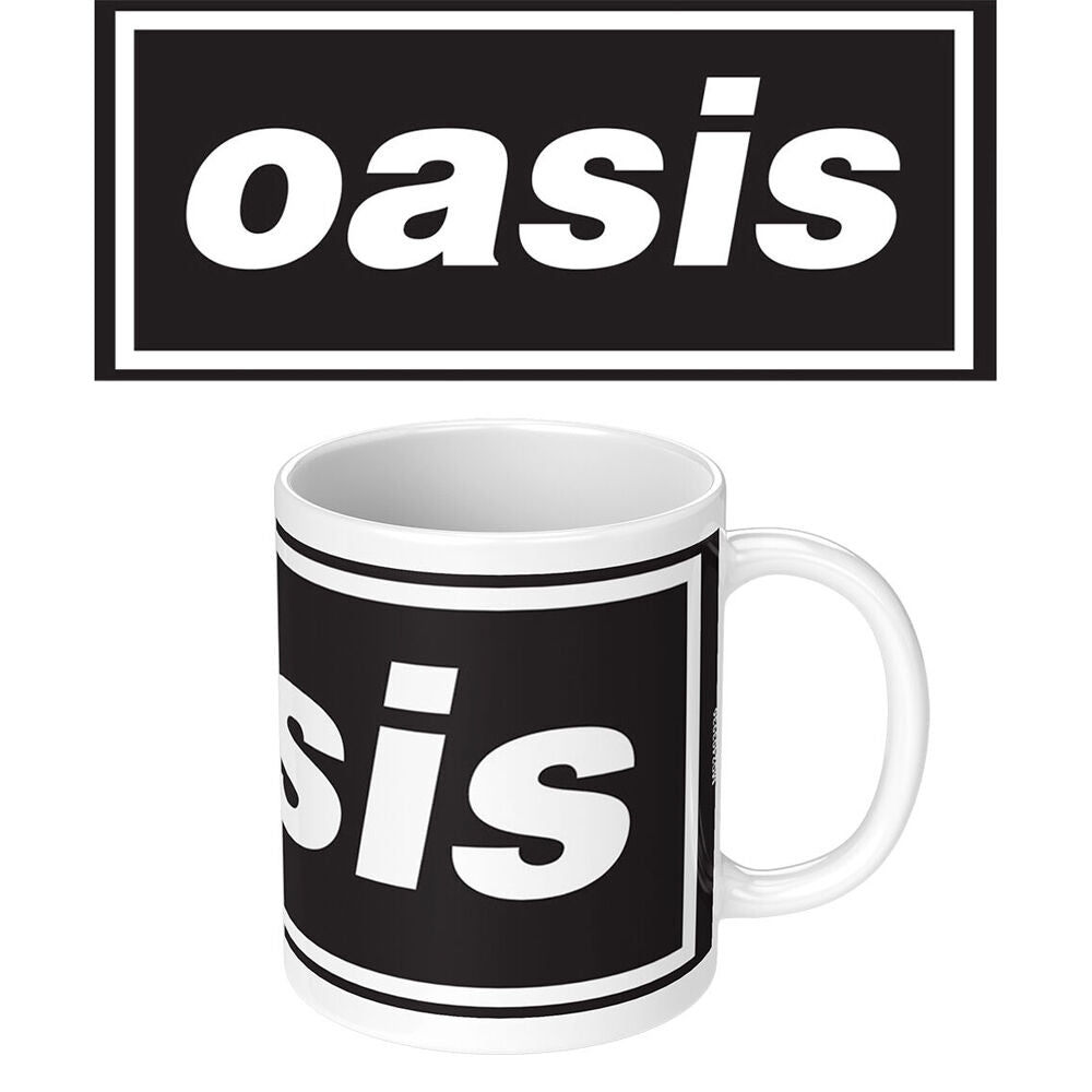 2PK Impact Rock Merchandise Oasis Logo Coffee Mug Black And White