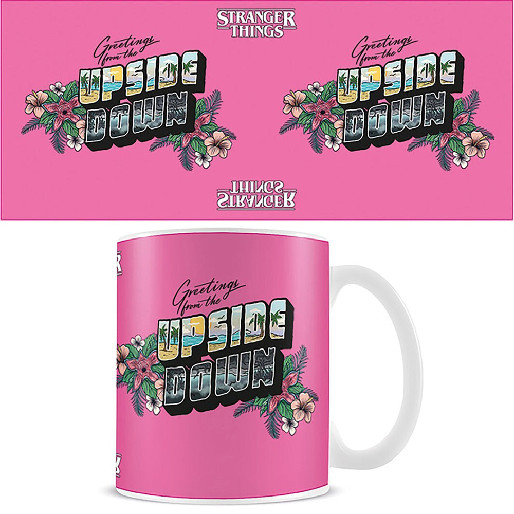 2PK Stranger Things The Upside Down Pink Coffee Mug Drinking Cup 300ml