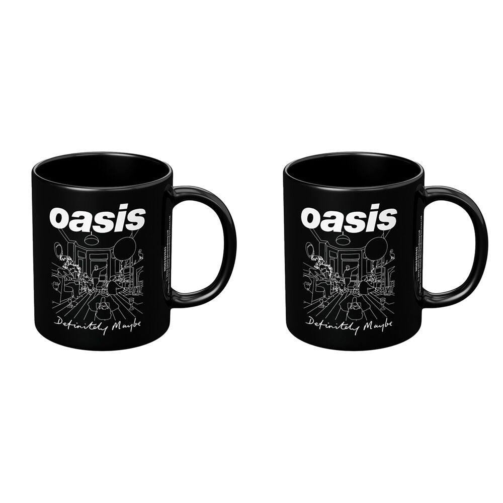 2PK Impact Rock Merchandise Oasis Definitely Maybe Mug Black And White