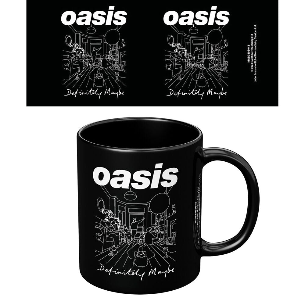 2PK Impact Rock Merchandise Oasis Definitely Maybe Mug Black And White