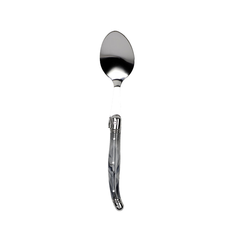 12pc Laguiole Etiquette Stainless Steel Tablespoon Set 22.5cm Marble Grey