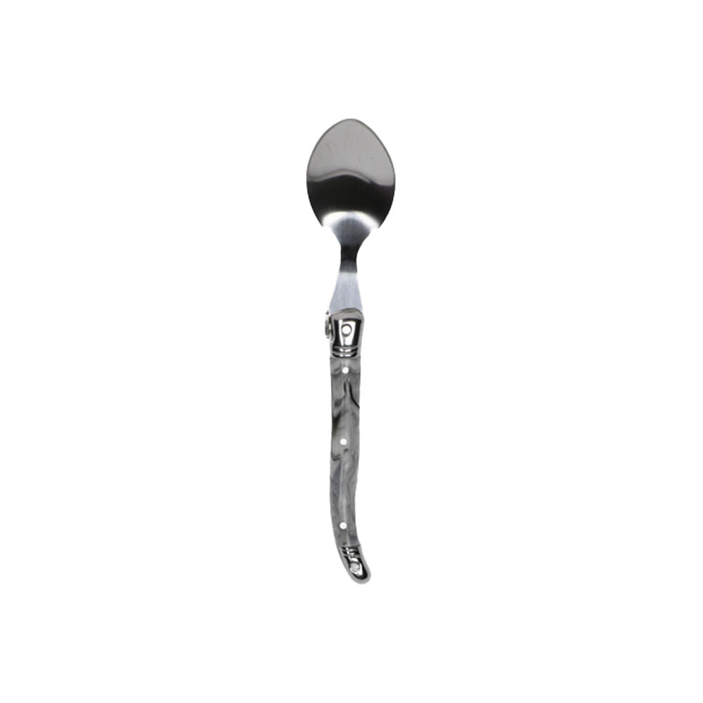 12pc Laguiole Etiquette Stainless Steel Teaspoon Set 15.5cm Marble Grey