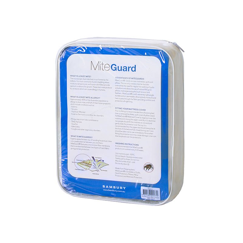 Bambury Queen Bed Mite-Guard Quilt Protector Soft Non Woven Home