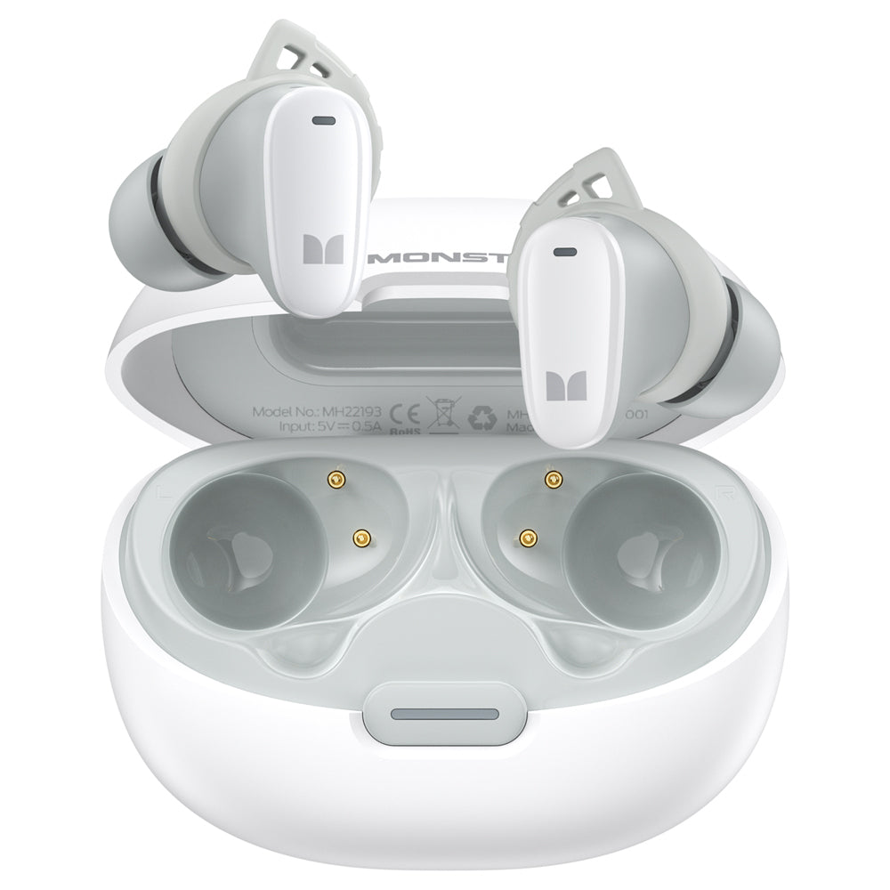 Monster N-Lite 206 Wireless Noise Cancelling Earphones - White