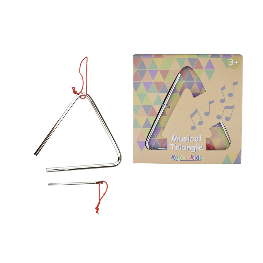 3PK Kaper Kidz Metal Music Triangle 15cm Kids/Childrens Toy 3y+