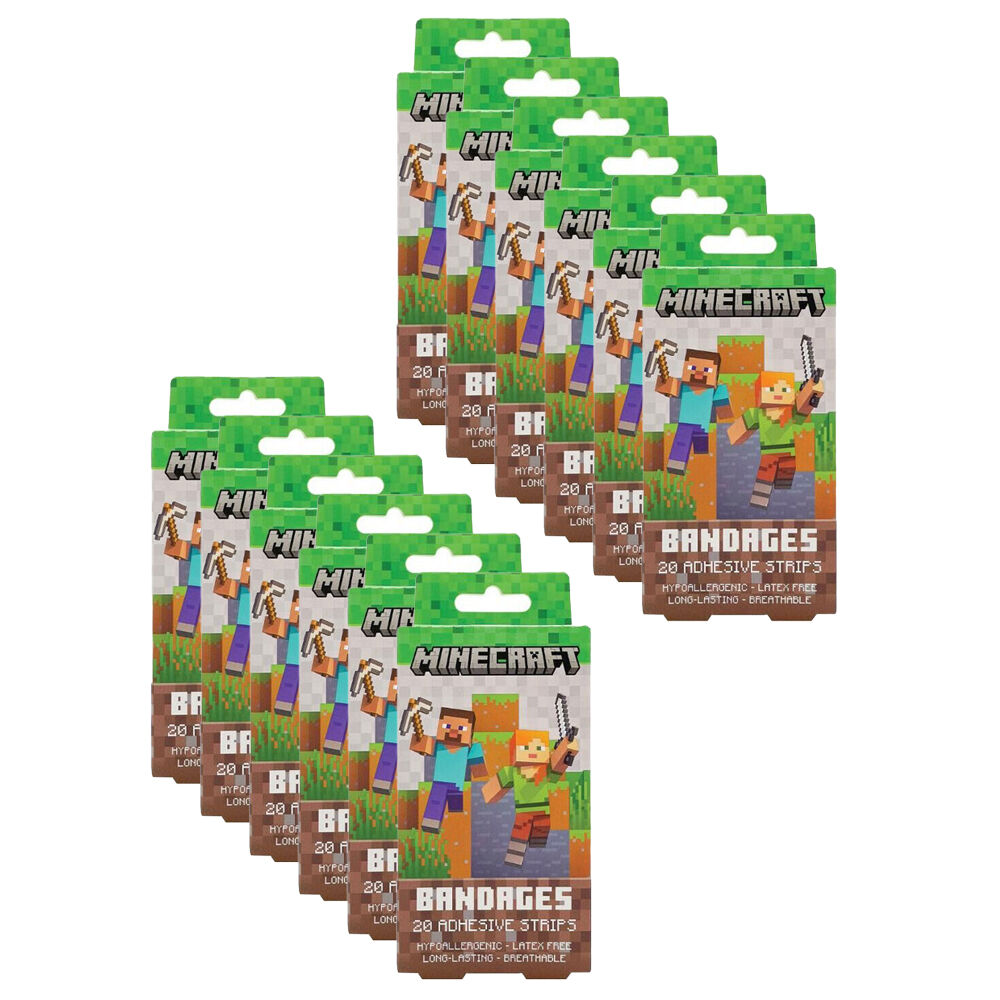 12x 20pc Minecraft Bandages Adhesive Strips Wound Patch