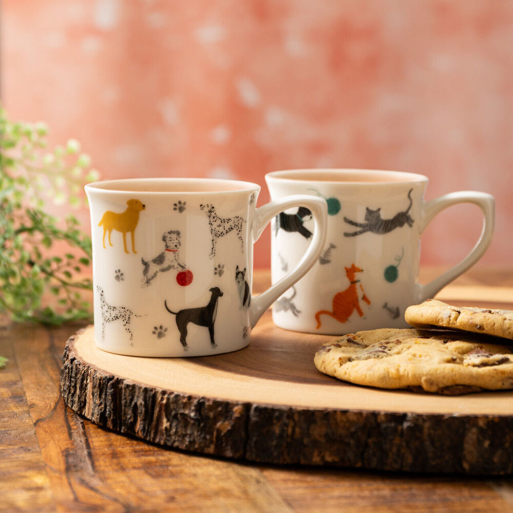 4PK Mikasa 250ml Cat Fluted Coffee Mug Cup Clay Drinkware