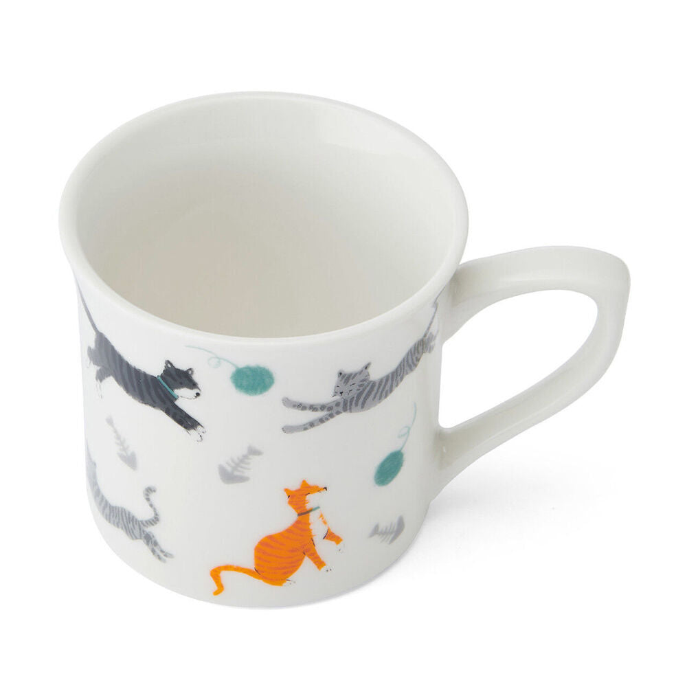 4PK Mikasa 250ml Cat Fluted Coffee Mug Cup Clay Drinkware