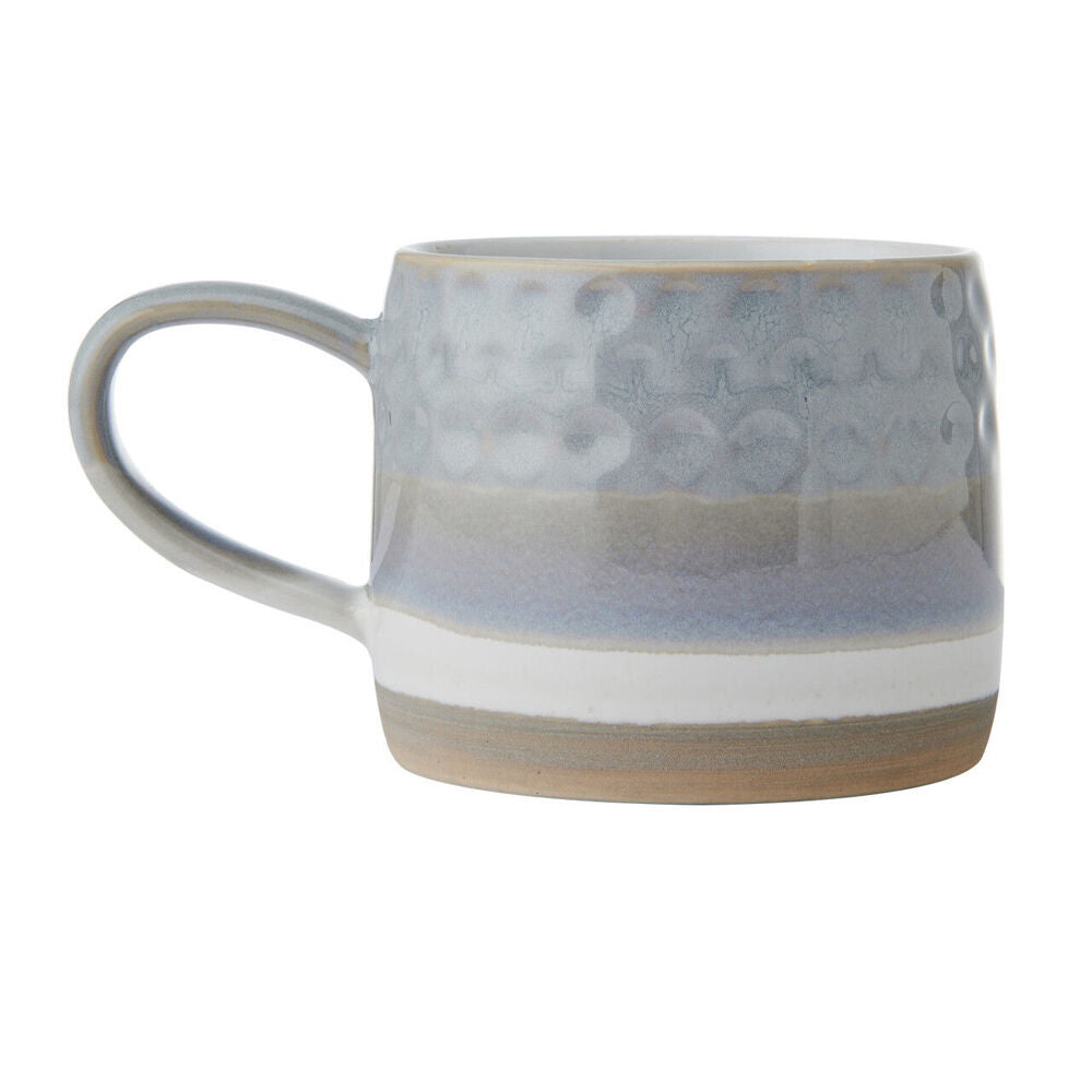 4PK Mikasa 320ml Textured Ombre Coffee Mug Cup Stoneware Grey