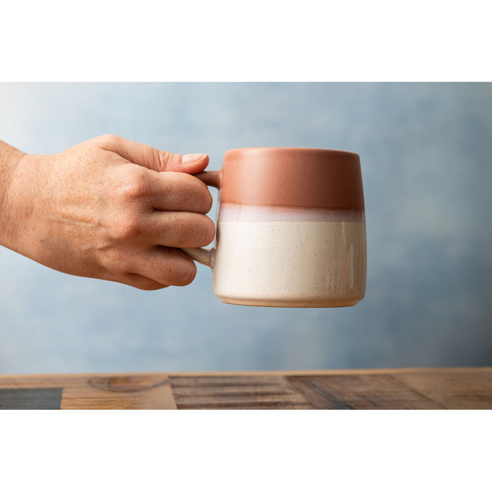 8PK Mikasa 400ml Reactive Glaze Coffee Mug Cup Stoneware Pink