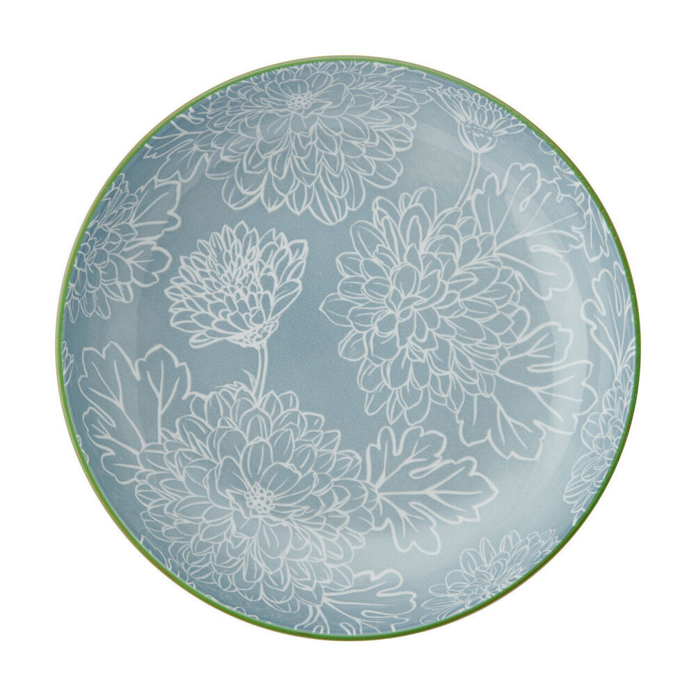 4PK Mikasa Leaf & Geometric Ceramic Bowl Round Dinnerware 21cm