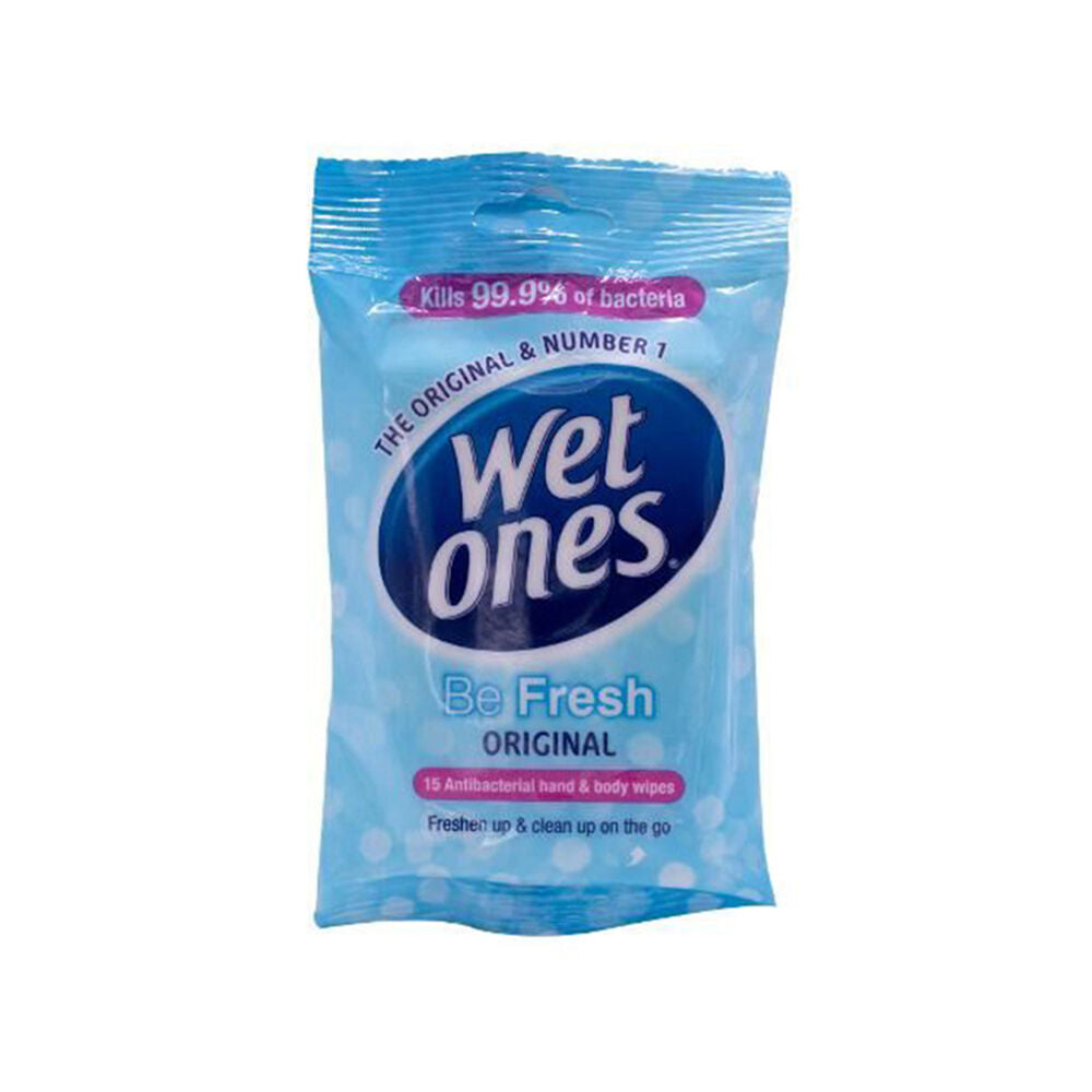 10x 15pc WetOnes Fresh Original Surface Cleaning Wipes Travelpack Antibacterial