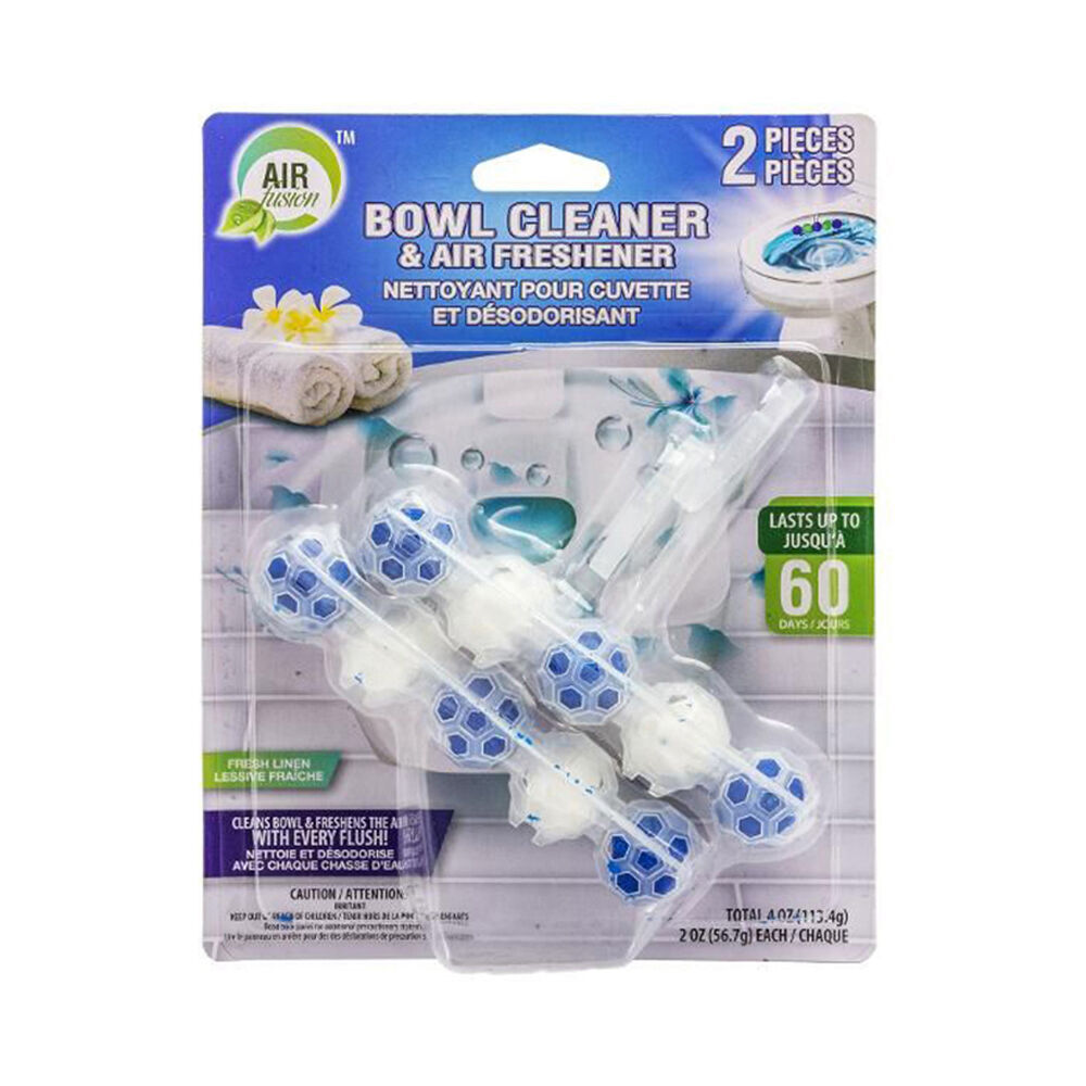 6x 2pc Air Fusion Bowl Cleaner & Air Freshener - Fresh Linen