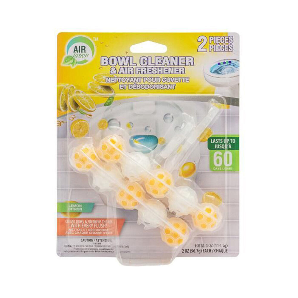 12x 2pc Air Fusion Bowl Cleaner & Air Freshener - Lemon