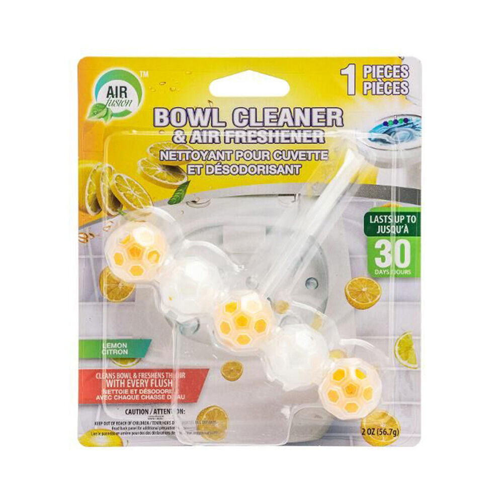 12PK Air Fusion Toilet Bowl Cleaner & Air Freshener - Lemon