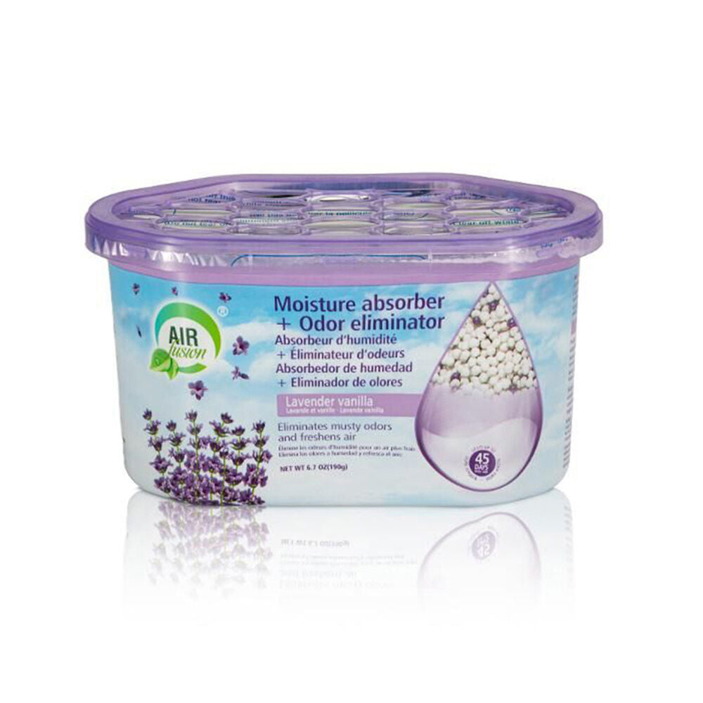 12PK Air Fusion Moisture Absorber Odour Eliminator 189g - Lavender Vanilla
