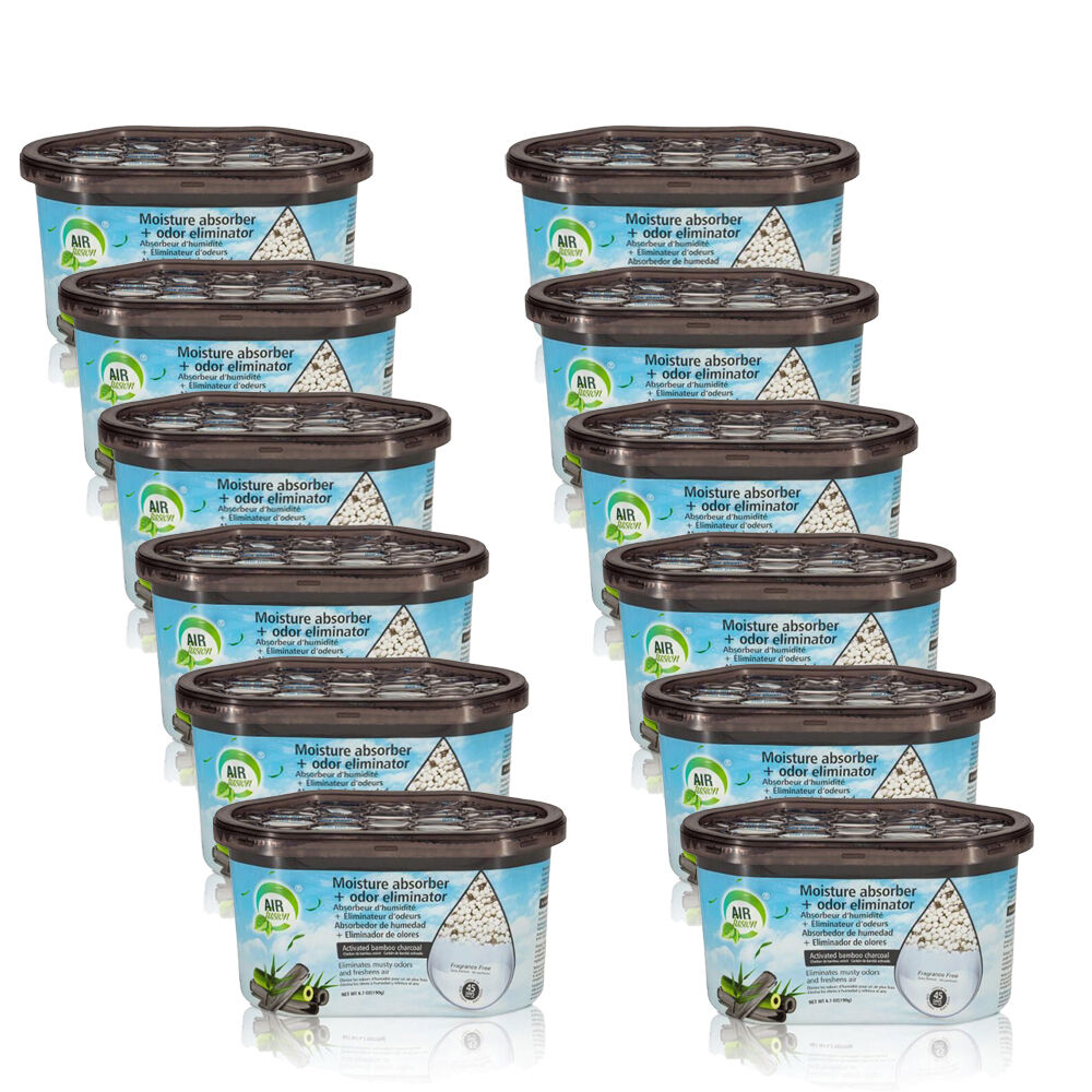 12PK Air Fusion Moisture Absorber Odour Eliminator 189g - Bamboo