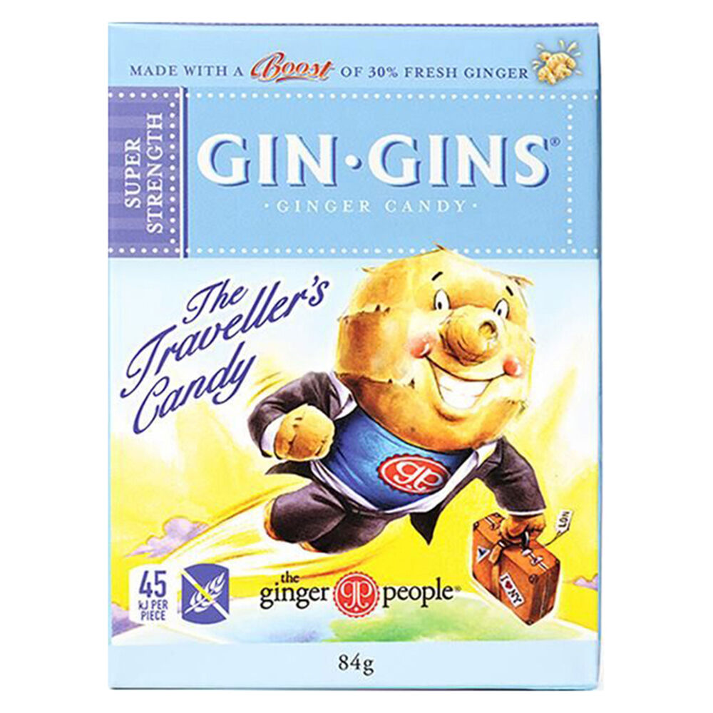 12PK The Ginger People Gin Gins Super Strength Ginger-Flavoured Lollies 84g