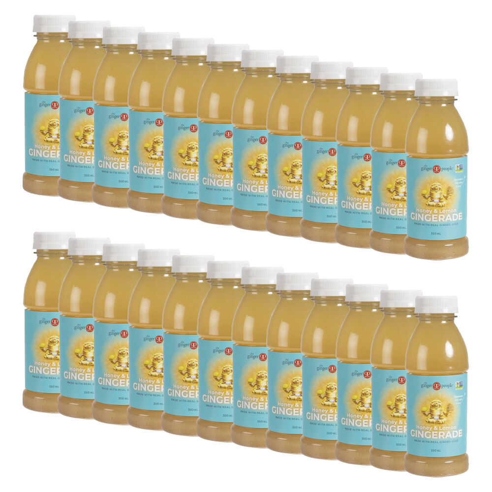 24PK The Ginger People All Natural Vegan Honey & Lemon Gingerade Drink 360ml