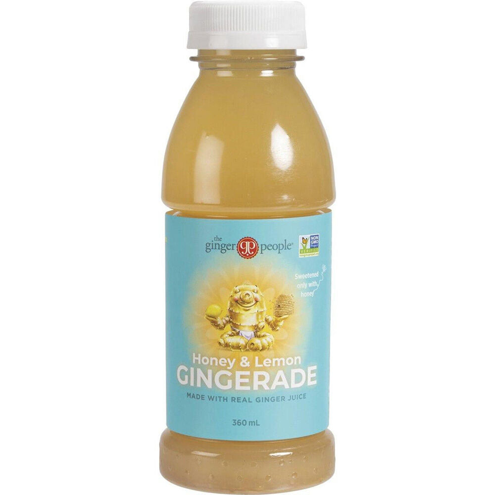 24PK The Ginger People All Natural Vegan Honey & Lemon Gingerade Drink 360ml