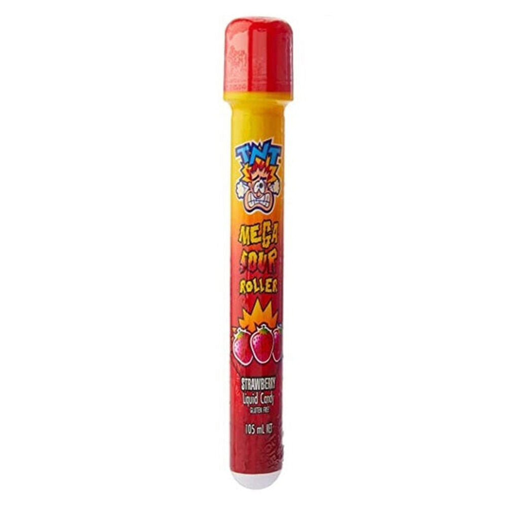 12PK TNT Mega Sour Liquid Tongue Roller Candy Lollies 105ml Assorted