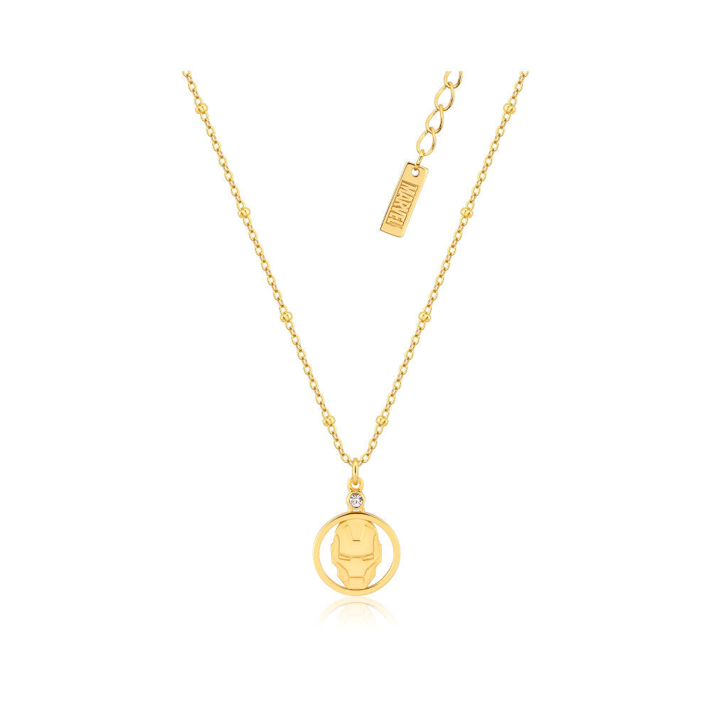 Couture Kingdom Sterling Silver Marvel Iron Man Necklace - Gold