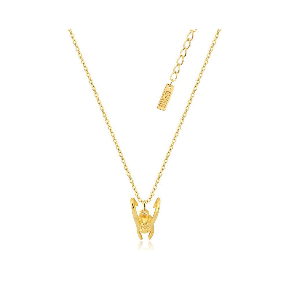 Couture Kingdom Sterling Silver Marvel Loki Necklace - Gold