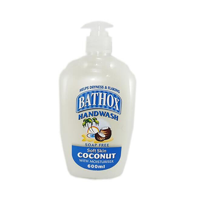 12PK Bathox Handwash Pump Coconut 600ml Hand Cleaning Care