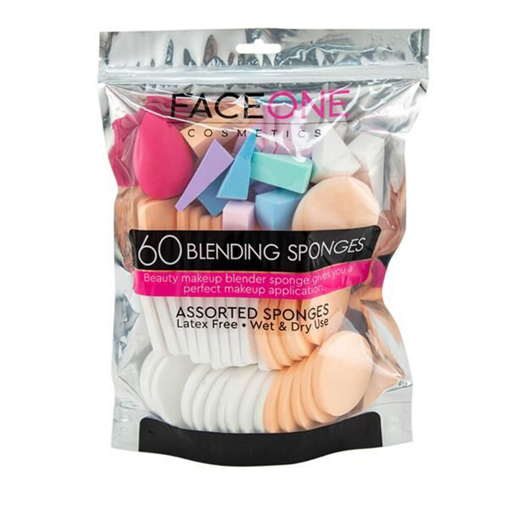 4x 60pc Faceone Beauty Blender Makeup Sponge Puff Foundation Applicator