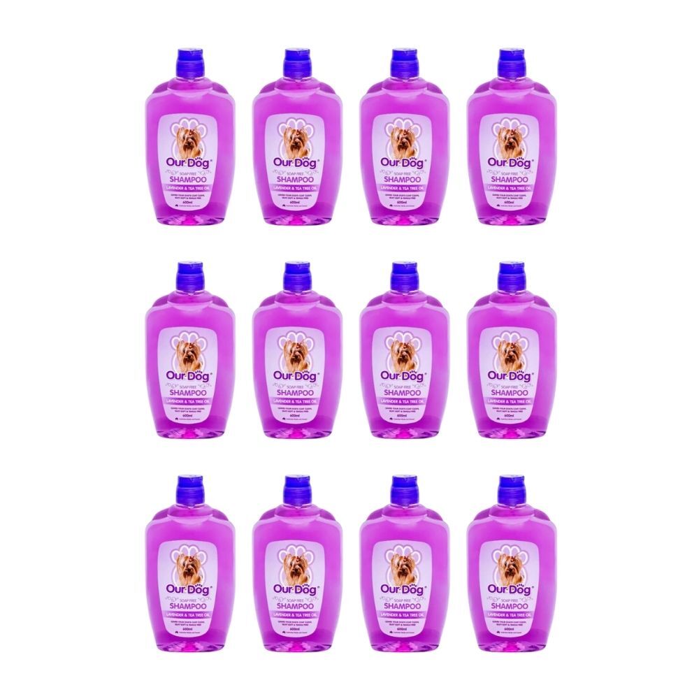 12PK Bathox Our Dog Lavender & Tea Tree Oil Shampoo 600ml Pet Grooming Care