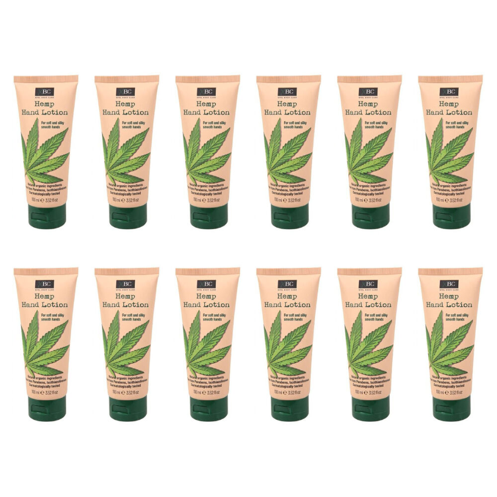 12PK XBC Natural Organic Hemp Hand & Nail Lotion For Silky Smooth Skin 100ml
