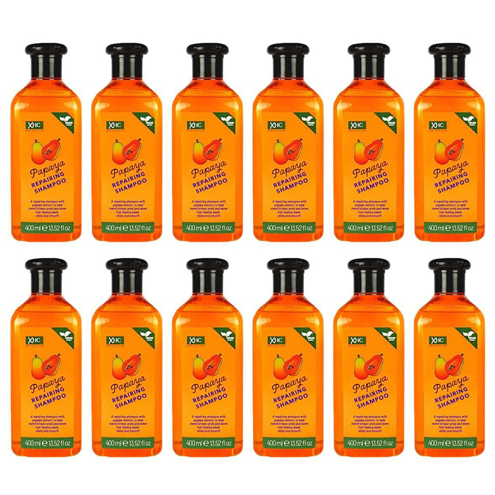 12PK XHC Papaya Repairing Restoring Shampoo For Dry Damaged Hair 400ml
