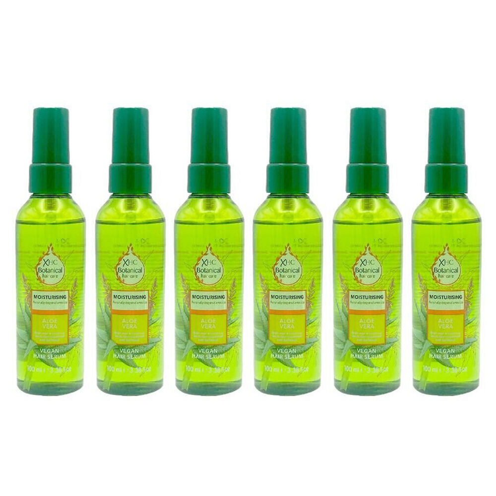 6PK XHC Botanical Aloe Vera Moisturising Serum Spray 100ml Vegan Hair Care