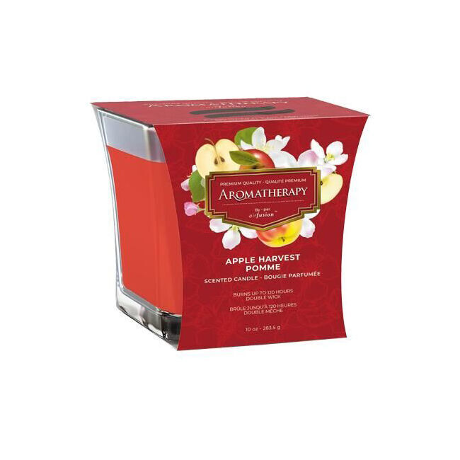 8PK Air Fusion Glass Scented Candle Apple Harvest Red Home Room Fragrance